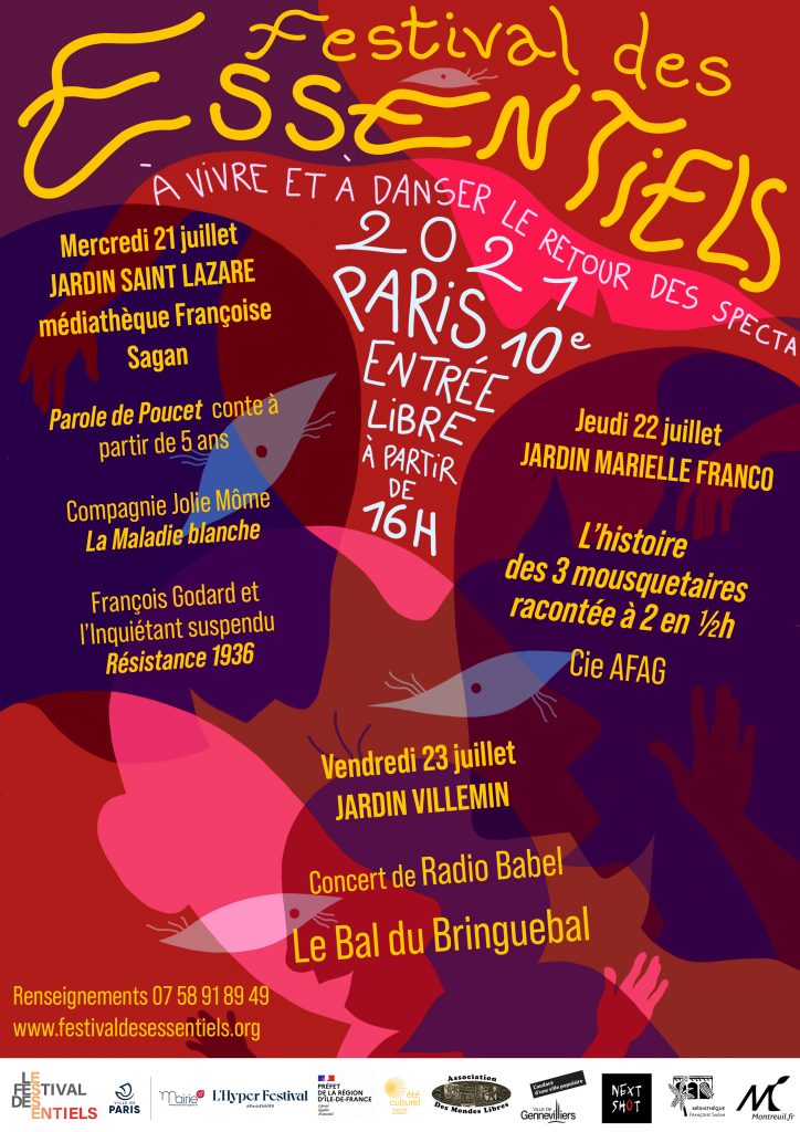 Affiche de Paris du Festival des Essentiels avec la programmation